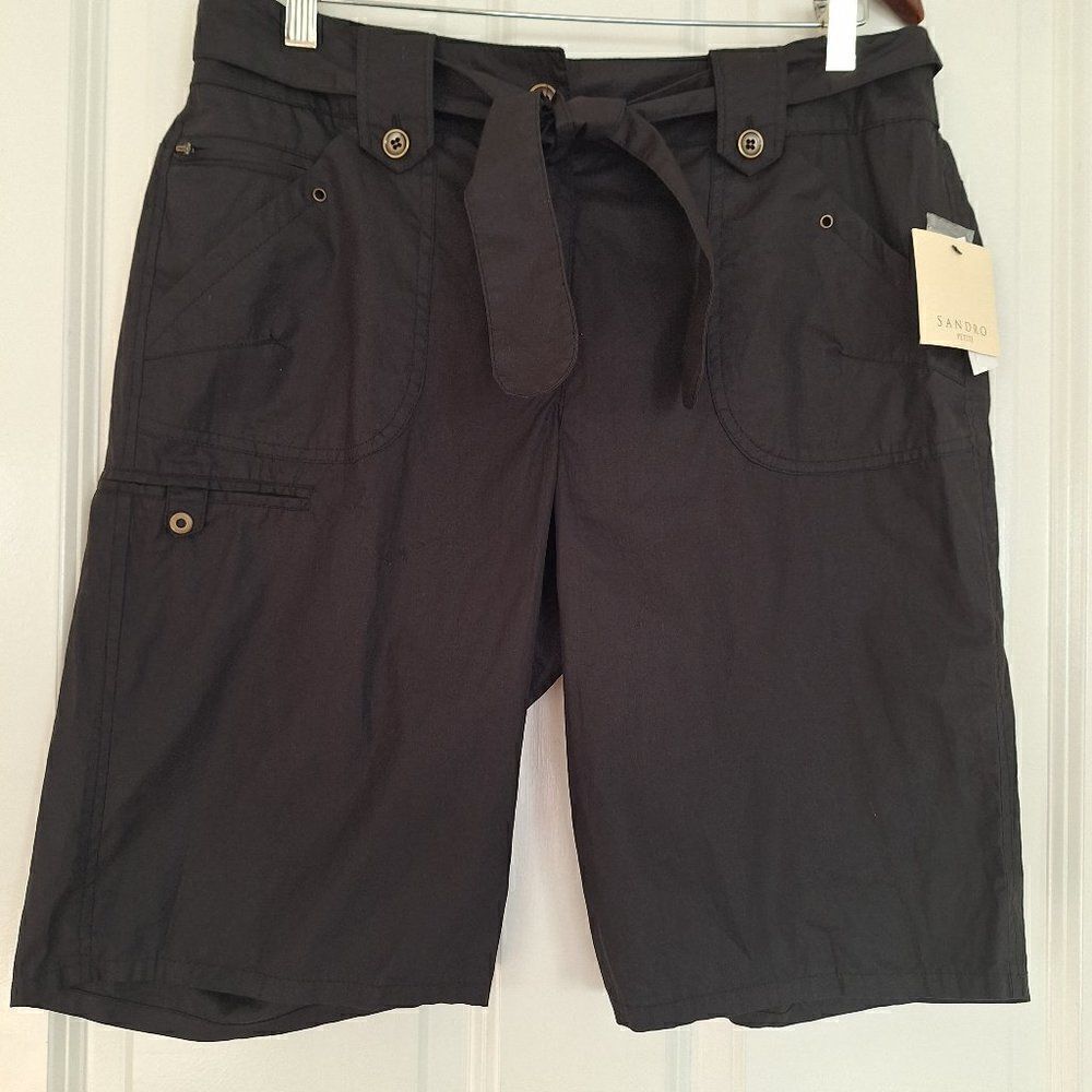 Sandro Black Cotton  Shorts Size 12P‎
